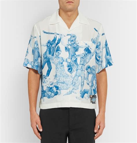 prada mens collared shirt|prada menswear shop online.